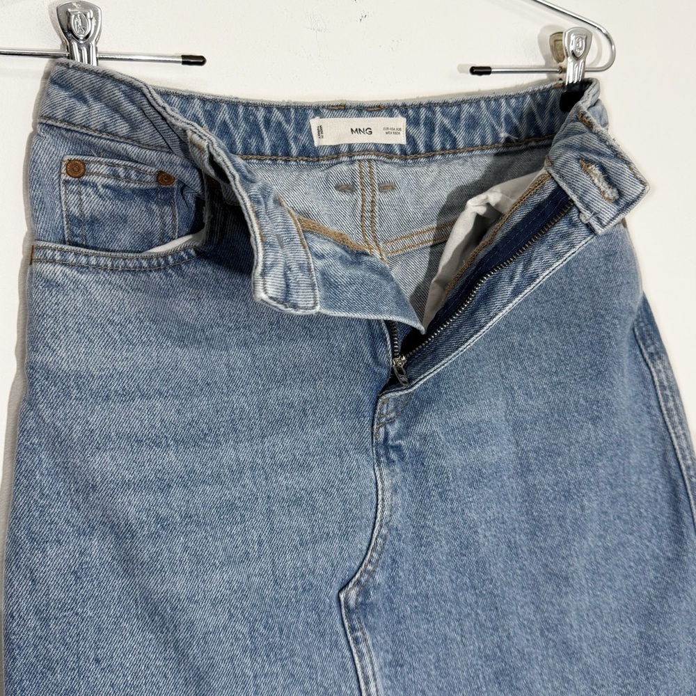 Mango MNG Jolie Denim Midi Maxi Skirt, Light Blue size XXS - Picture 3 of 10